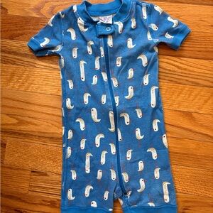 Hanna Andersson 12-18 months Blue Baby Onesie with Bird Print